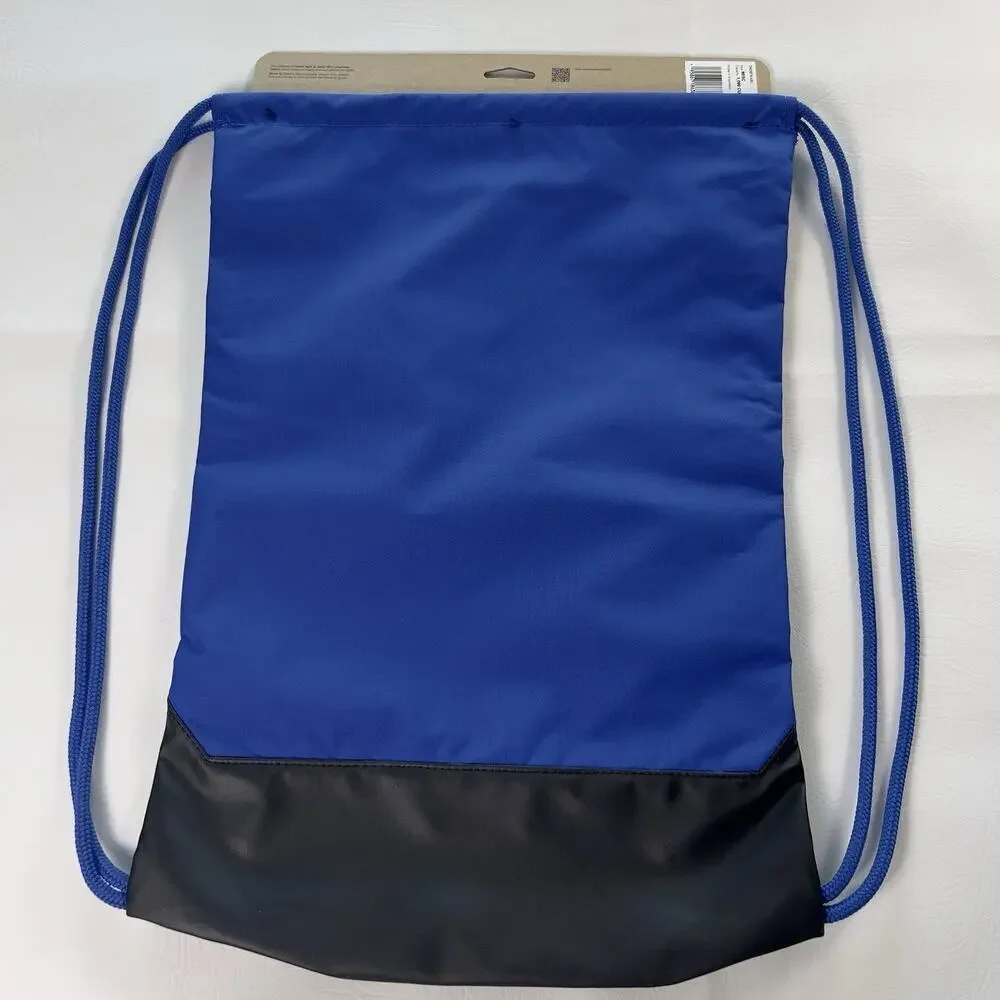 Nike Brasilia‎ Drawstring Backpack Bag Training Gym Sports Walk Sack Blue Black